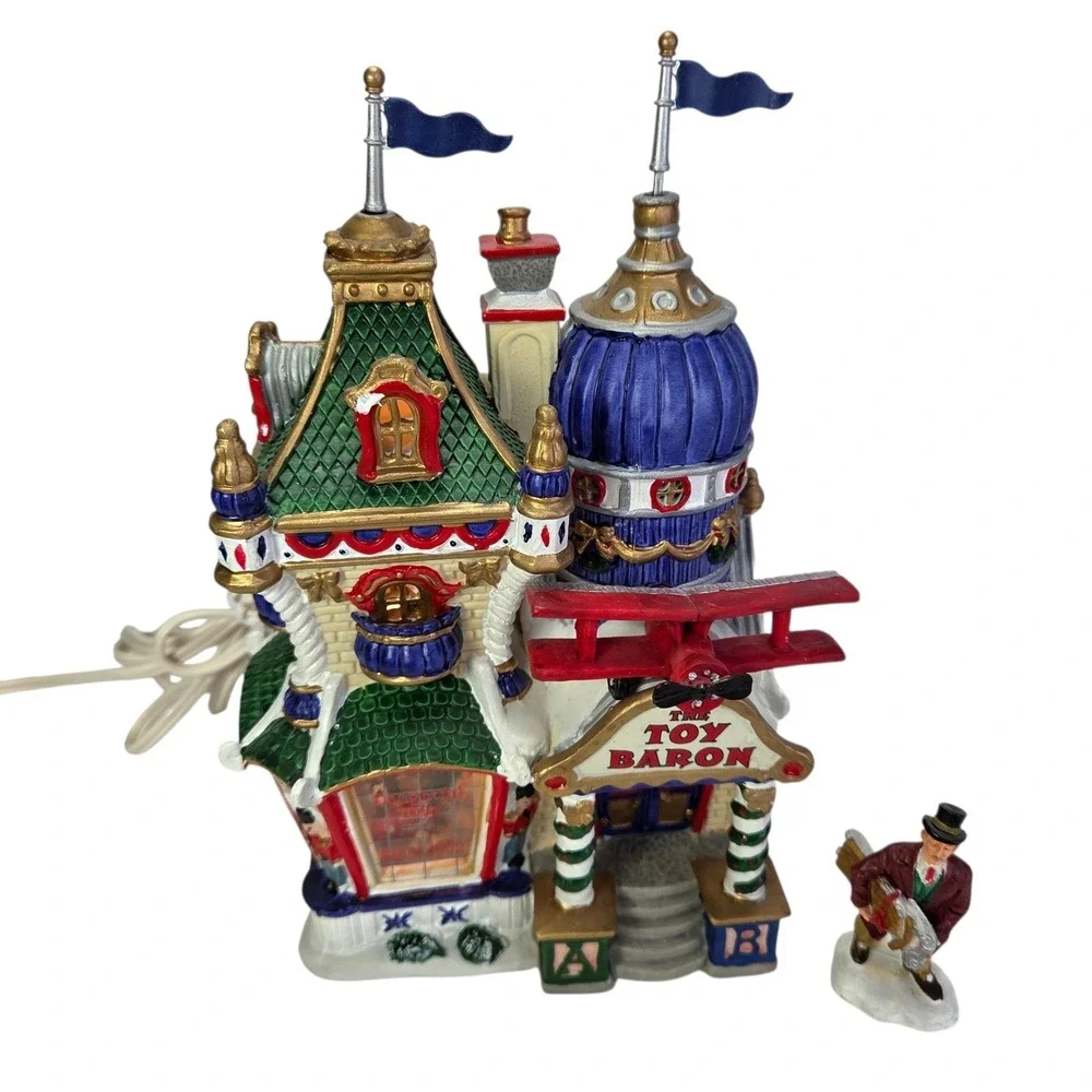 Lemax Toy Baron Christmas Village Lighted Figurine Club Members Box Read